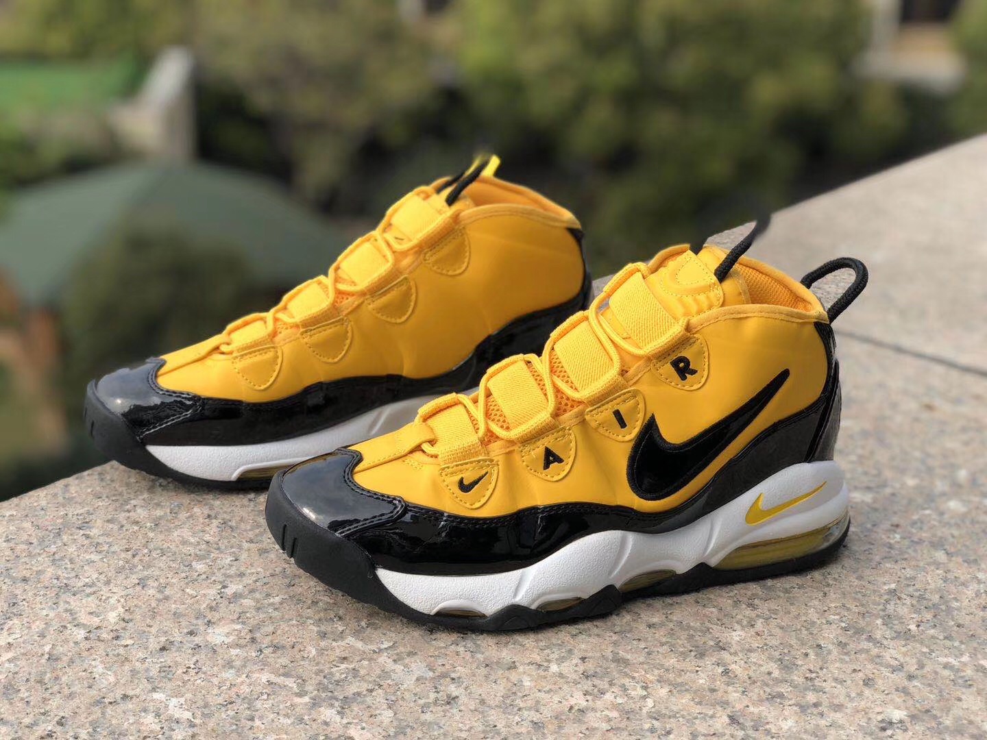 2020 Nike Air Uptempo 95 Yellow Black White - Click Image to Close